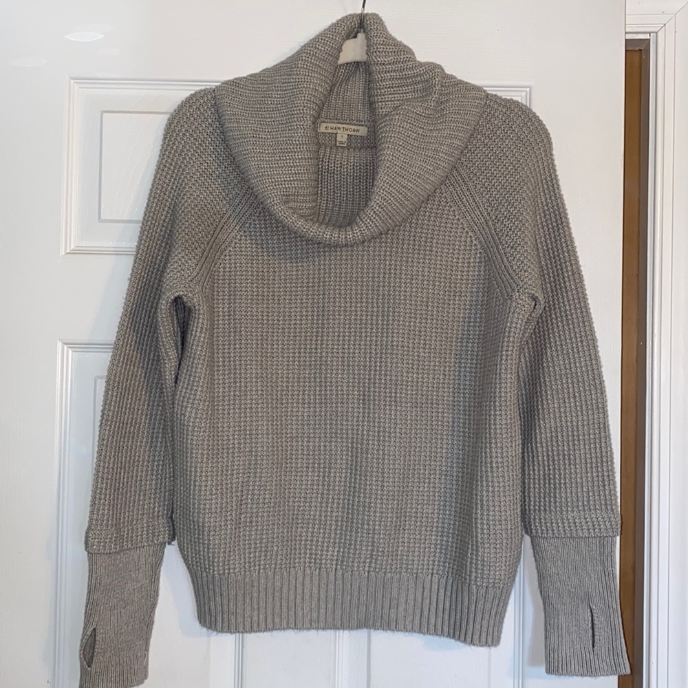41 Hawthorn grey cowl neck sweater EC